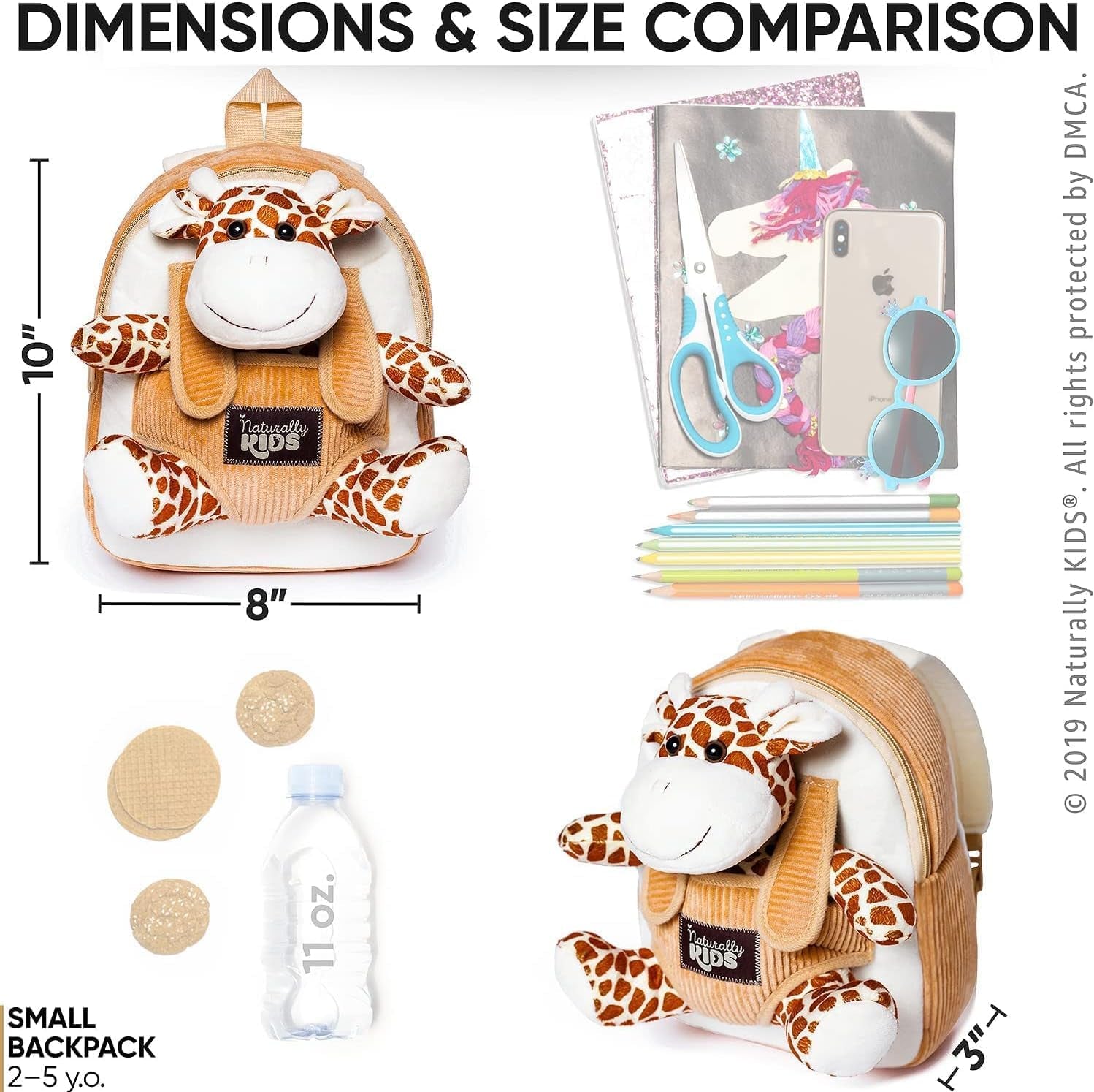 Giraffe Backpack, Giraffe Toy for Toddler, Giraffe Stuffed Animal, Giraffe Gifts