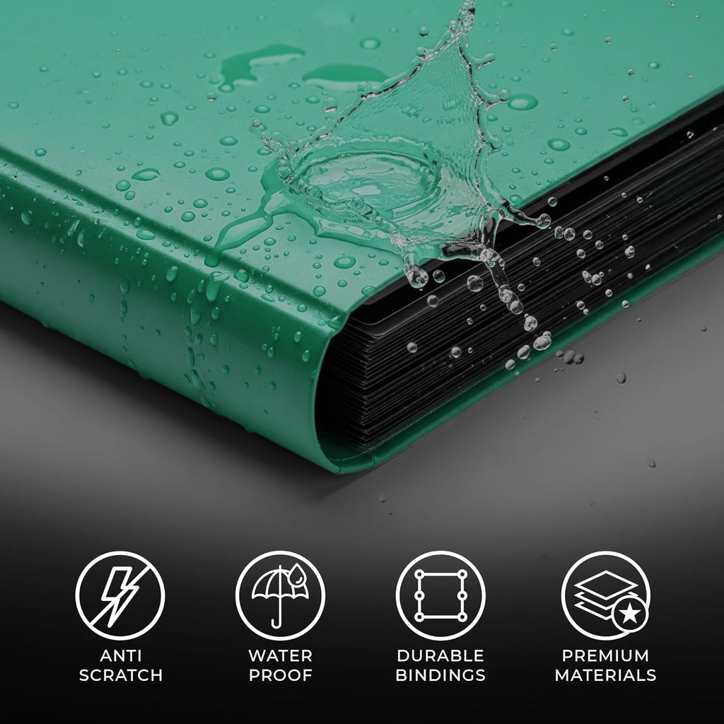 Trading Card Pro-Folio, 9-Pocket Side-Loading Pages, Holds 360 Cards, Dark Green