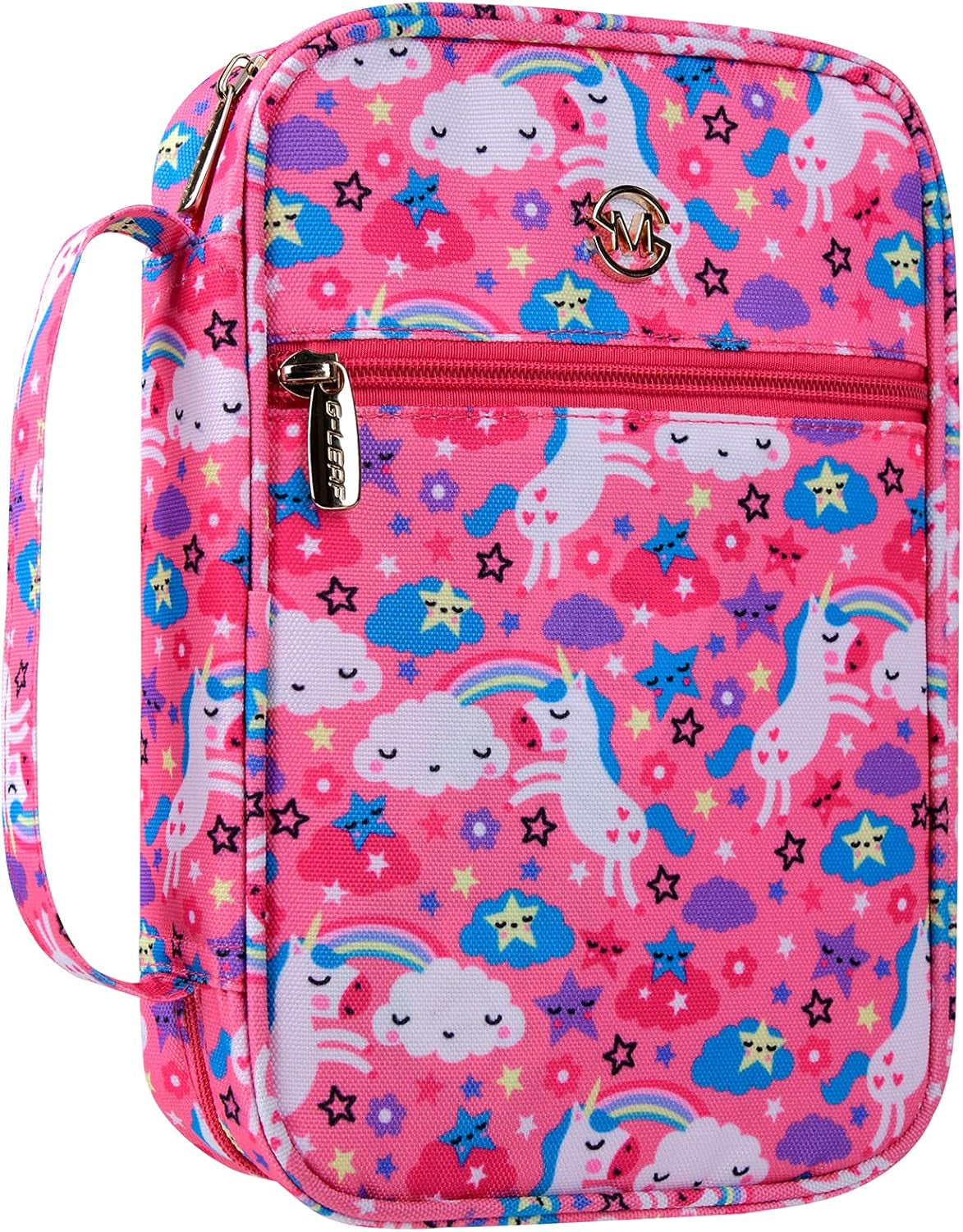 Bible Cover for Women,Bible Cases,Book Cover,Bible Bags Floral Pattern with Handle Fits for Standard Size Bible