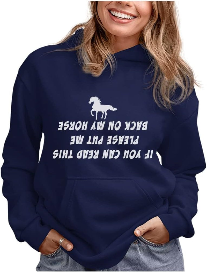 Gift for Girls Who Love Horses Girl Teen Women Horse Lovers Hoodie