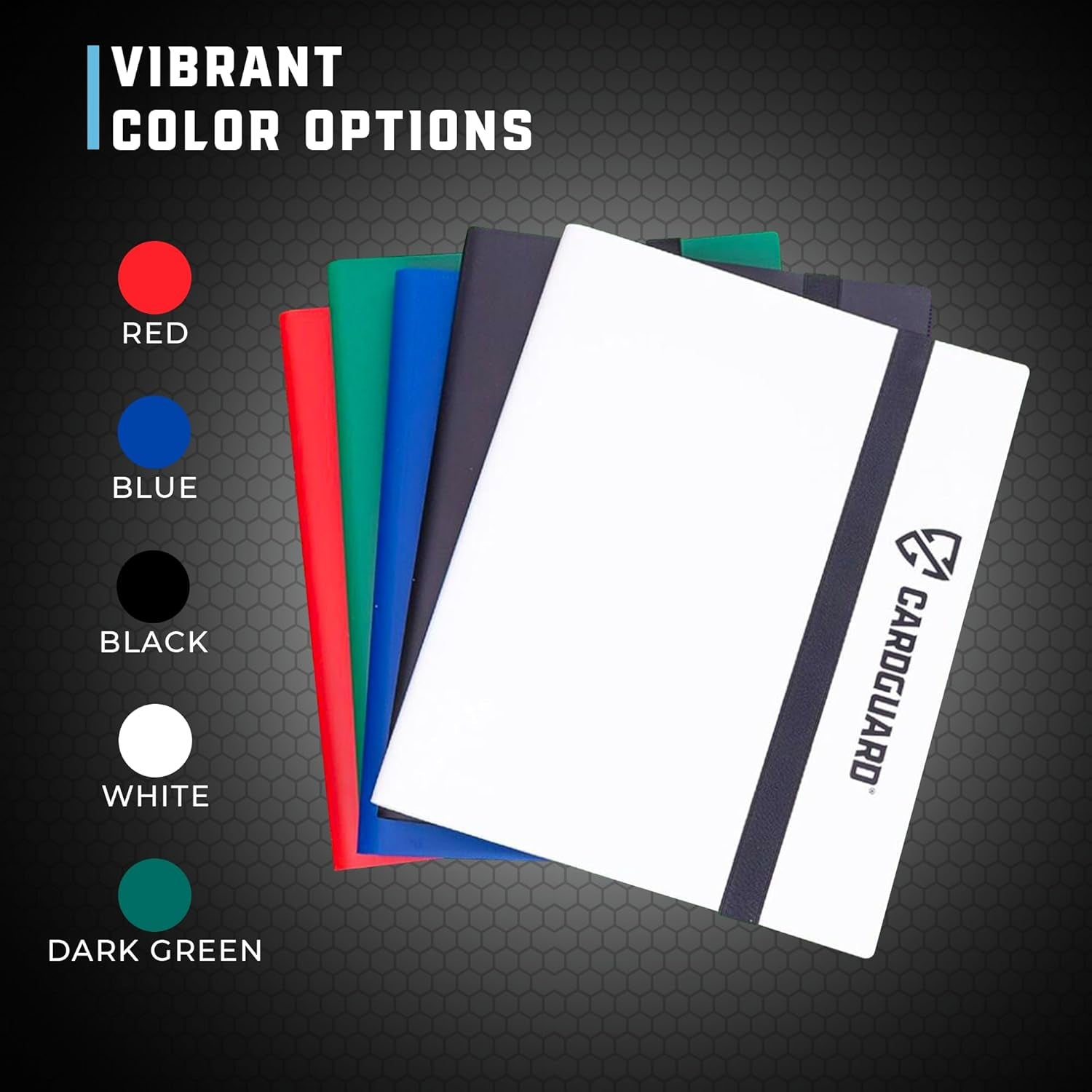 Trading Card Pro-Folio, 9-Pocket Side-Loading Pages, Holds 360 Cards, Dark Green